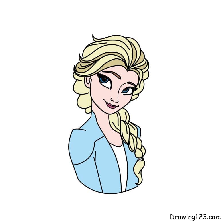 Jak Nakreslit How-to-draw-Elsa-the-ice-queen-step-11