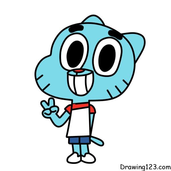 Jak Nakreslit How-to-draw-Gumball-step-8-1