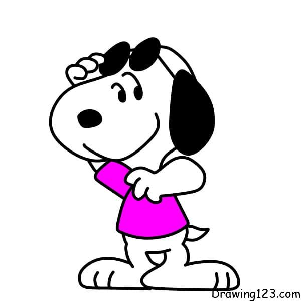 Jak Nakreslit How-to-draw-Snoopy-step-9