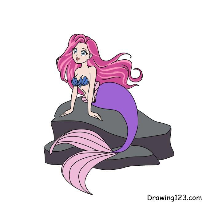 Jak Nakreslit How-to-draw-a-mermaid-step-12