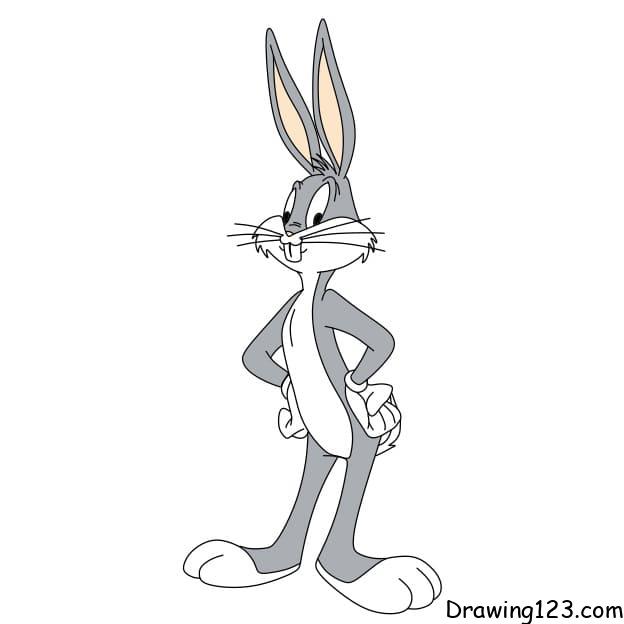 Jak Nakreslit how-to-draw-bugs-bunny-step-12