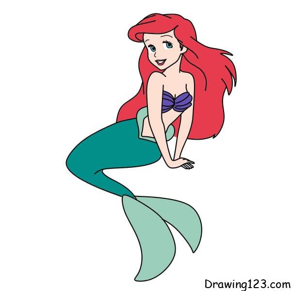 Jak Nakreslit how-to-draw-mermaid-step-9