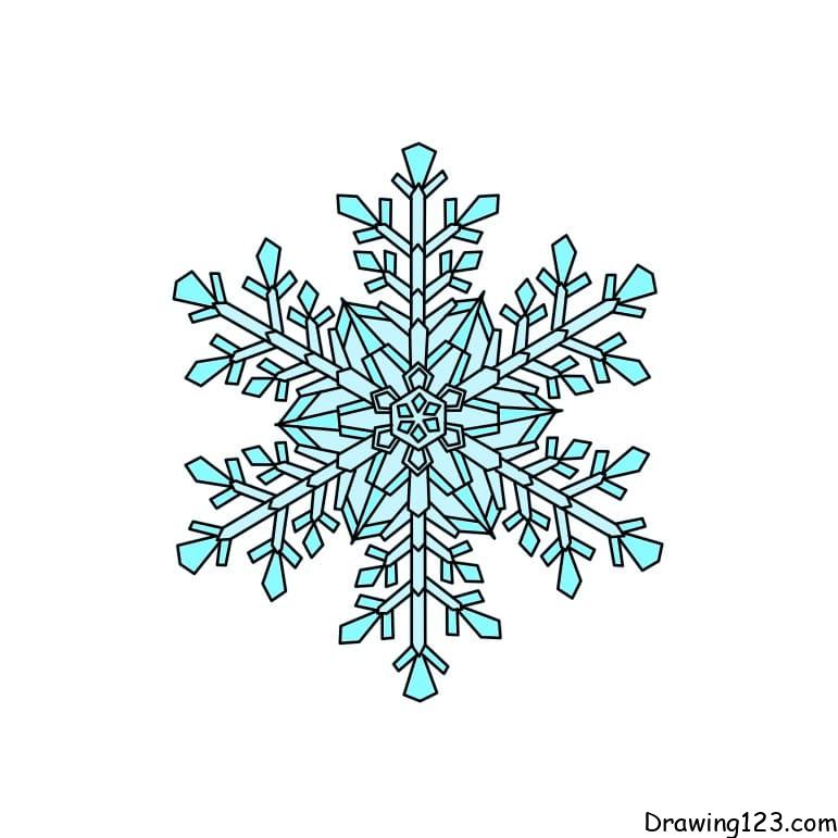 Jak Nakreslit how-to-draw-snowflake-step-11