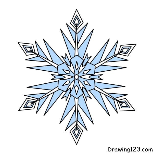 Jak Nakreslit how-to-draw-snowflake-step-7