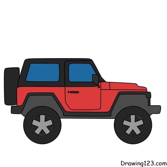 Jak Nakreslit How-to-draw-a-Jeep-step-12