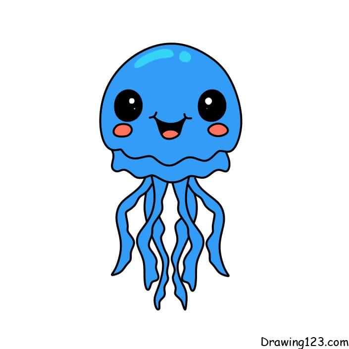 Jak Nakreslit How-to-draw-jellyfish-step-6-7