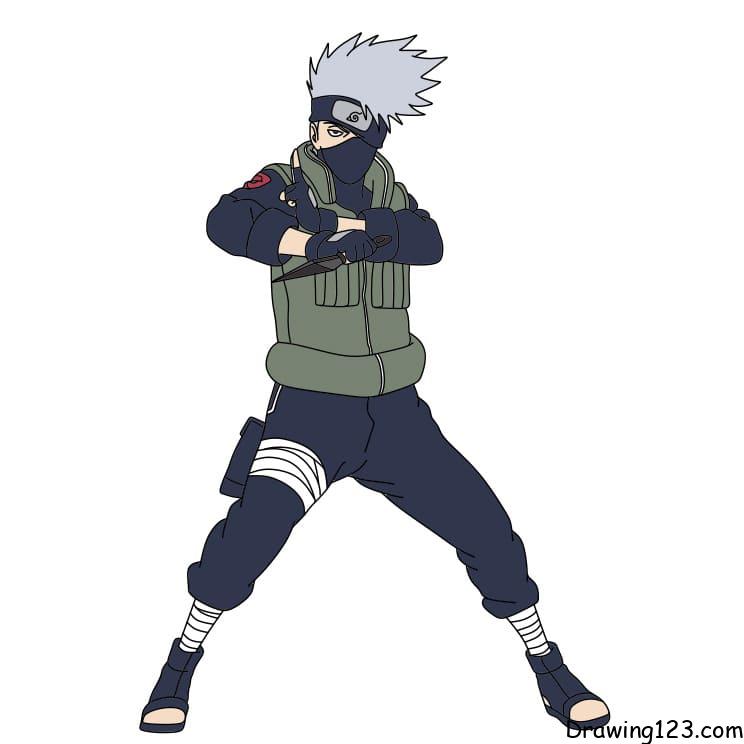 Jak Nakreslit How-to-draw-Kakashi-Hatake-step11-2