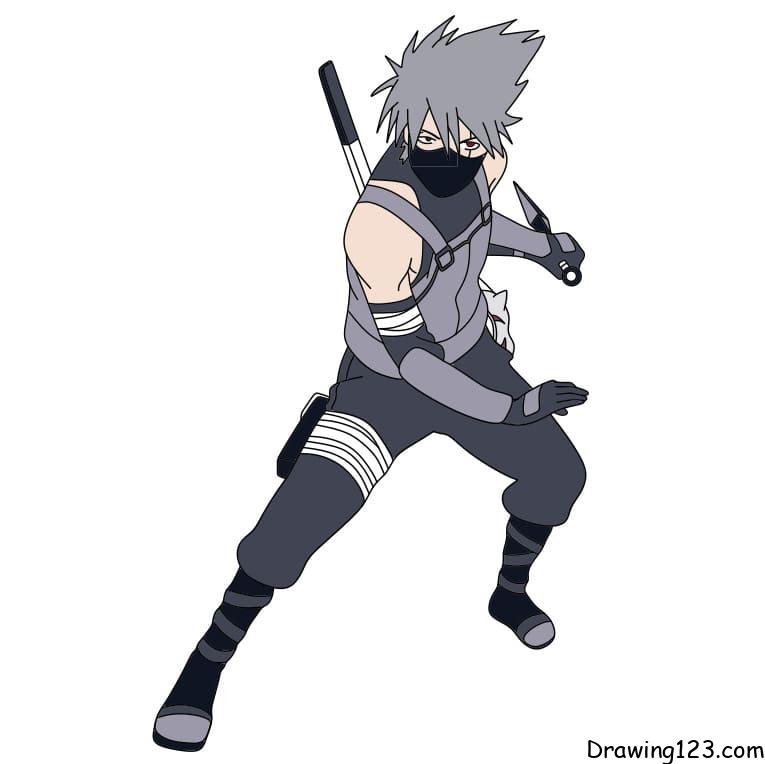 Jak Nakreslit How-to-draw-Kakashi-Hatake-step12-2