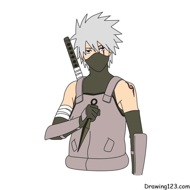 Jak Nakreslit How-to-draw-Kakashi-Hatake-step8-2