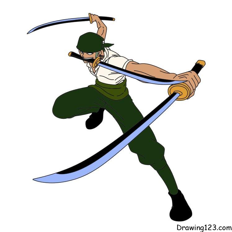 Jak Nakreslit how-to-draw-Roronoa-Zoro-step-12-1