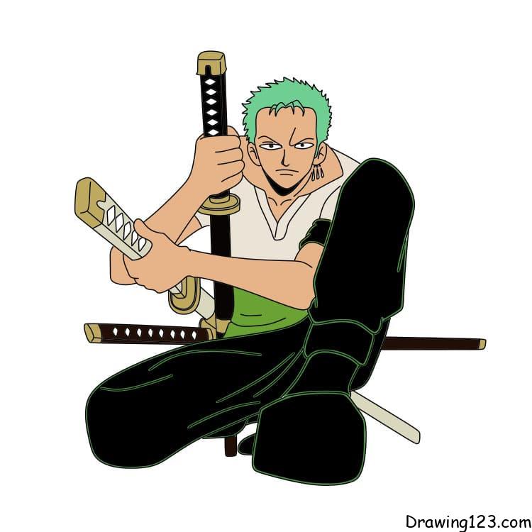 Jak Nakreslit how-to-draw-Roronoa-Zoro-step-9-4