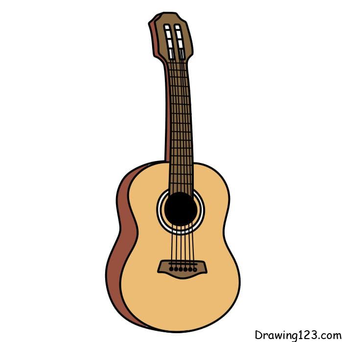 Jak Nakreslit how-to-draw-guitar-step-8