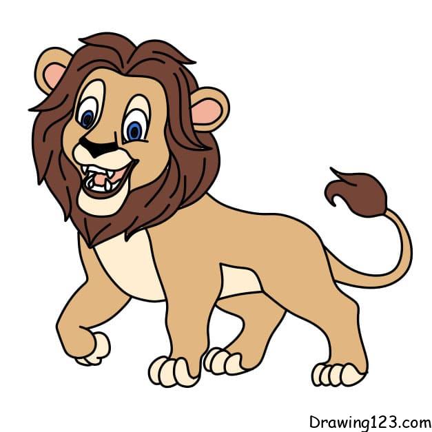 Jak Nakreslit how-to-draw-lion-step-10