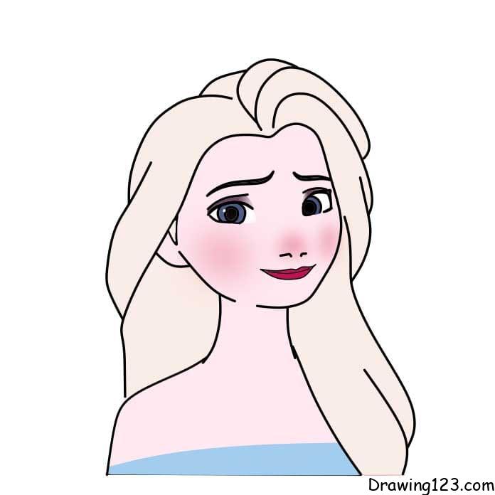 Jak Nakreslit How-to-Draw-Princess-Elsa-Step-6