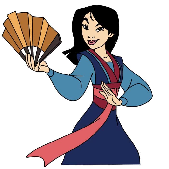 Jak Nakreslit How-to-draw-Mulan-Step-9