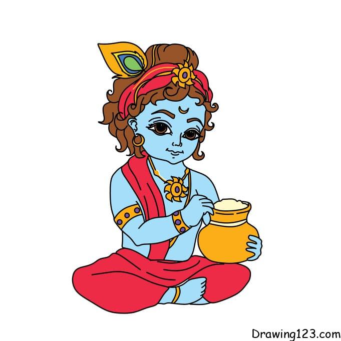 Jak Nakreslit how-to-draw-Lord-Krishna-step-15-1