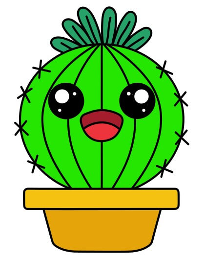 Jak Nakreslit (10) Cactus 4