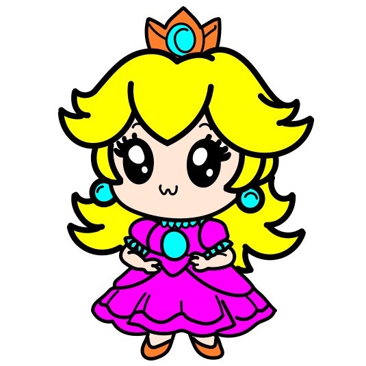 Jak Nakreslit Princess Peach 3 (7)