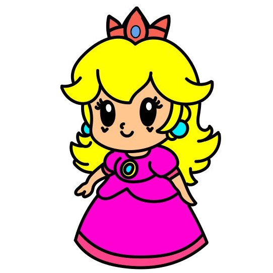 Jak Nakreslit Princess Peach 4 (10)