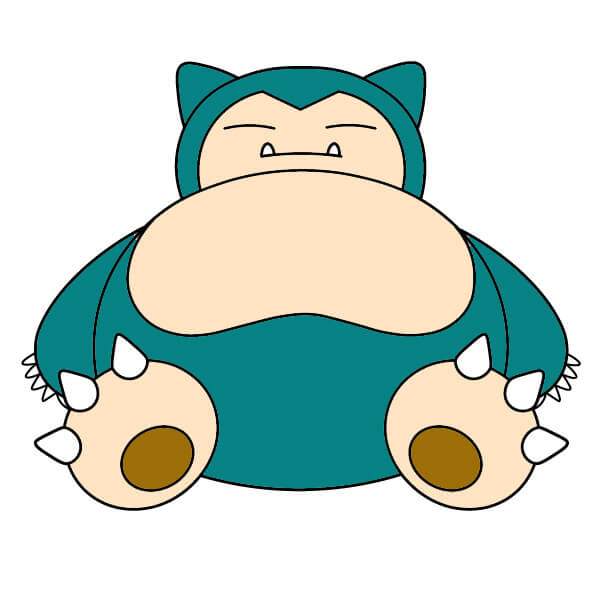 Jak Nakreslit Snorlax 