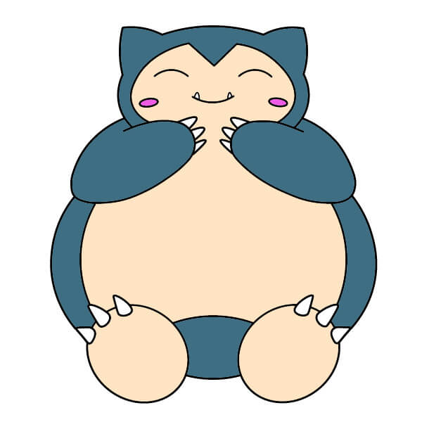 Jak Nakreslit Snorlax 2-10