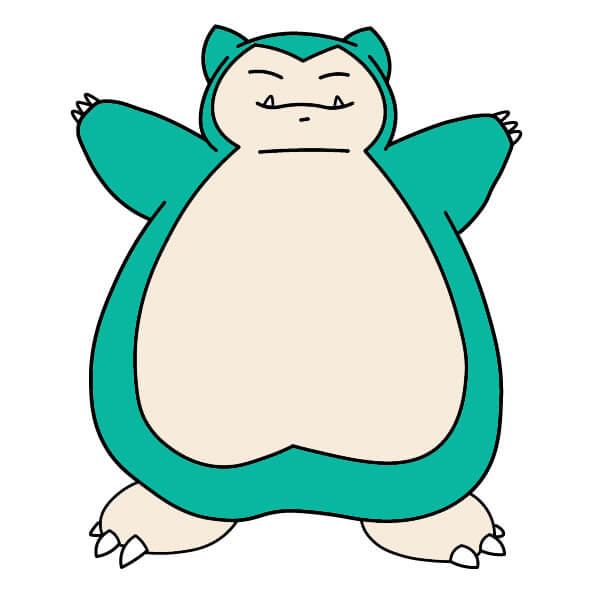 Jak Nakreslit Snorlax 4-9