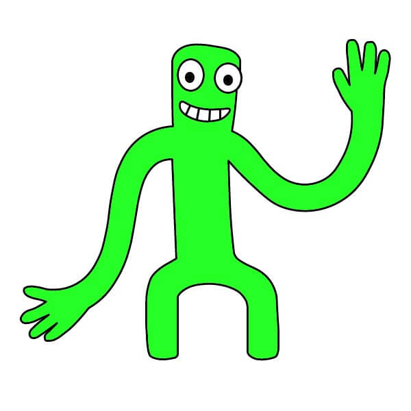 Jak Nakreslit Green Rainbow Friends 7