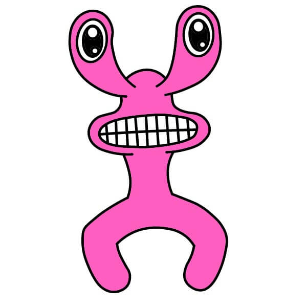 Jak Nakreslit Pink Rainbow Friends 9