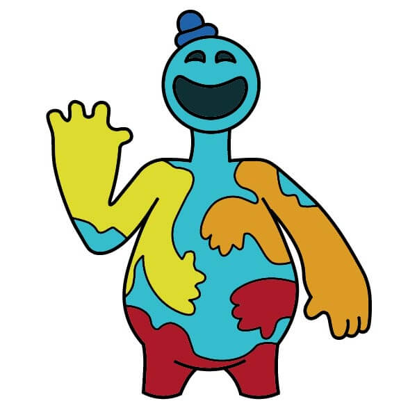 Jak Nakreslit Doey the Doughman Poppy Playtime 10