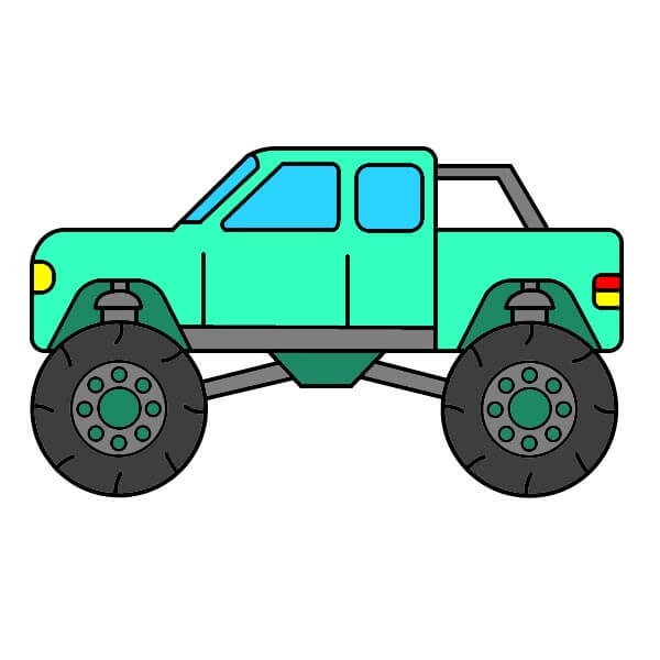 Jak Nakreslit Monster Truck