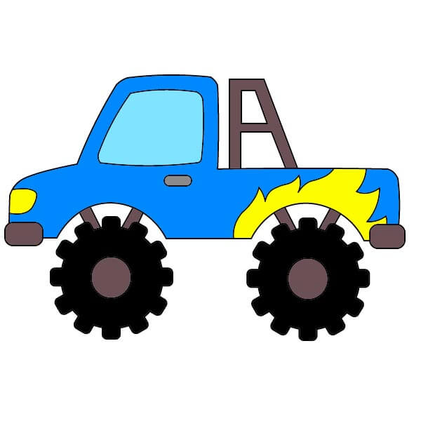 Jak Nakreslit Monster Truck 2-9