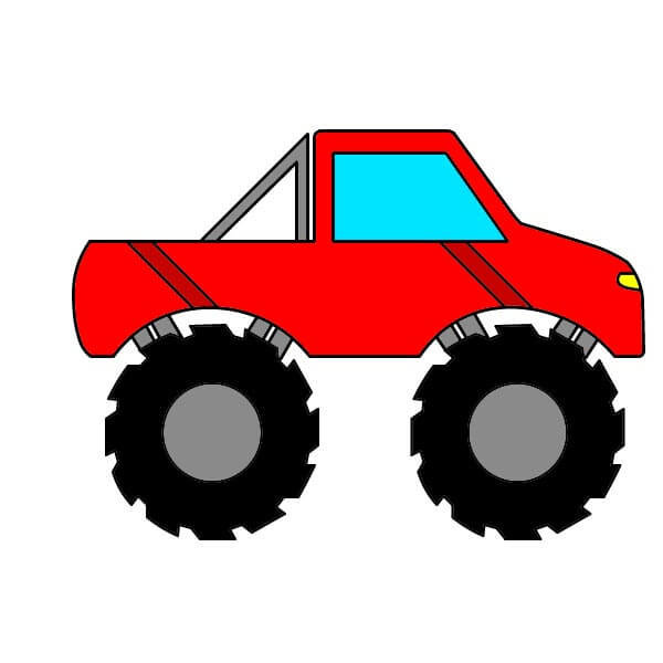 Jak Nakreslit Monster Truck 3-10