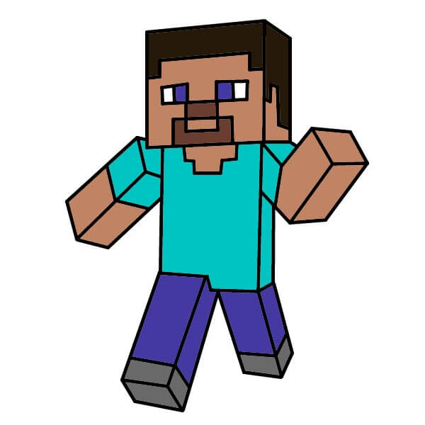 Jak Nakreslit Minecraft Steve 1-8