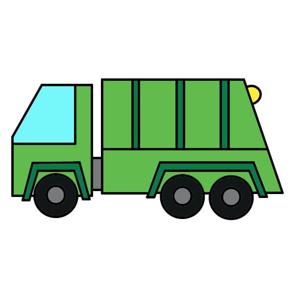 Jak Nakreslit Popelářské auto 3-7